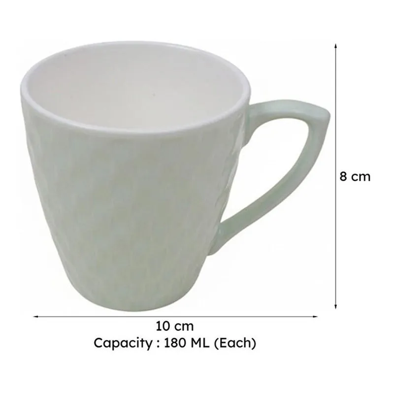 Arviya Porcelain Tea Cup (180 mL Each)/Blue)- Set of Six media 8