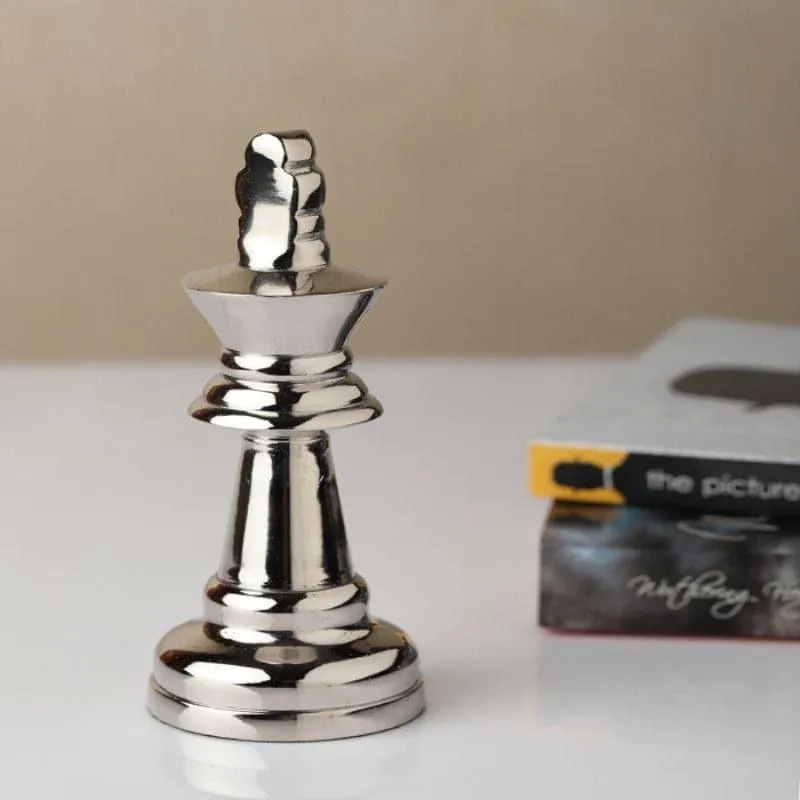 Chess Charm King Showpiece - Silver media 3