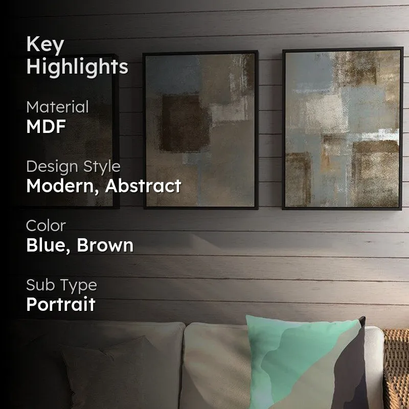 Block Shade Wall Painting - Set Of Three media 2