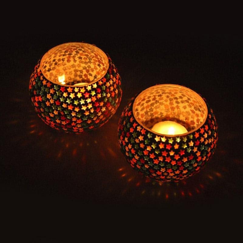 Starry Solace Tealight Candle Holder - Set Of Two