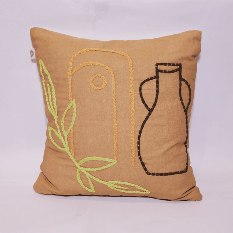 Puffy Puzzle Tufted Cushion Cover (Beige) - Set Of Two media 3