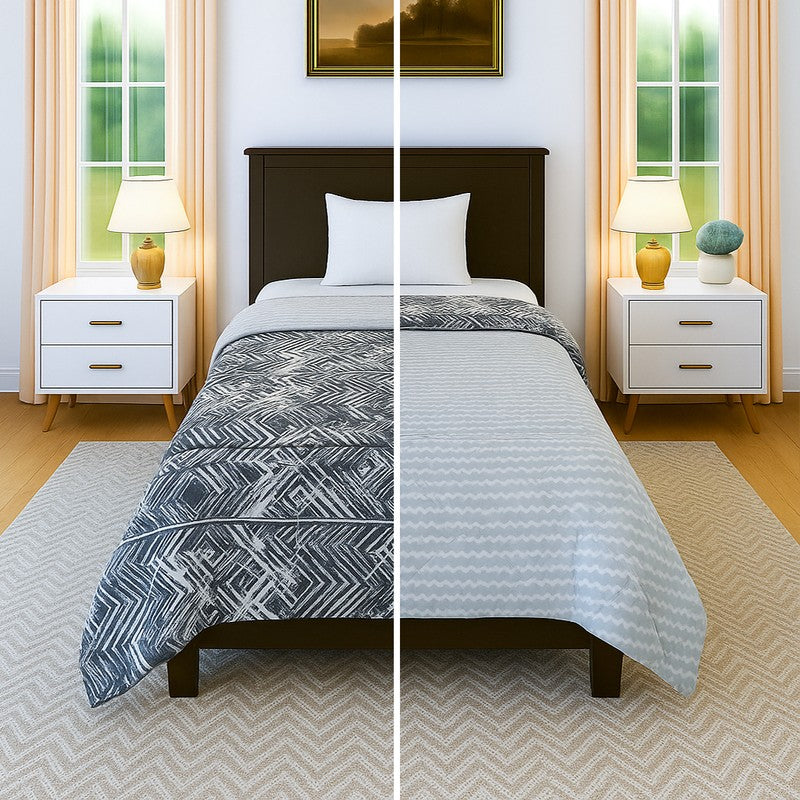 Cozyloom Geometric Cotton Comforter (Multicolor) - 300 GSM media 3