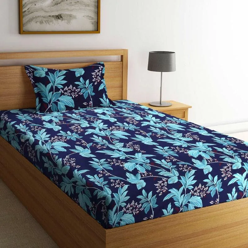 Iris Fona Floral Bedsheet - 150 GSM media 3