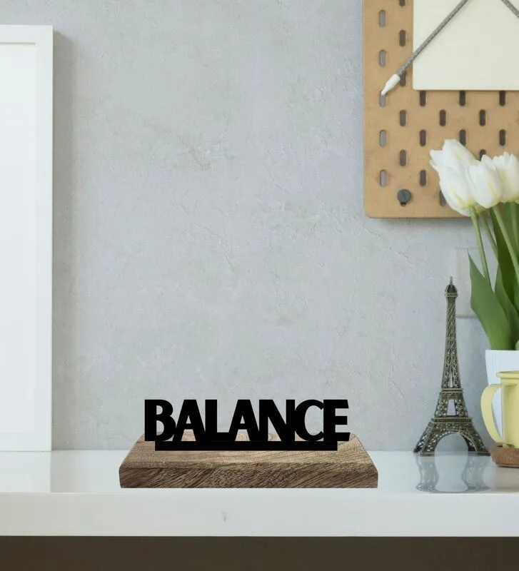 Dynamic Equilibrium Typography Showpiece - Set Of Two media 3