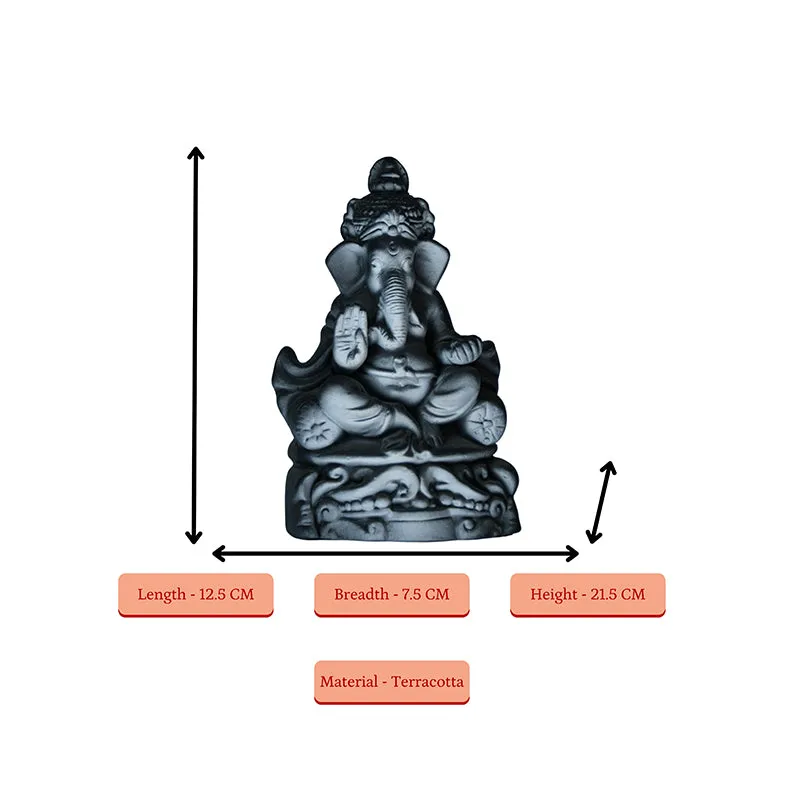 Mukti Ganesha Terracotta Idol media 8