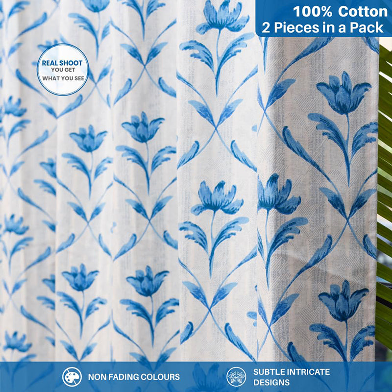 Urban Space Vedra Curtain (Blue) - Set Of Two media 3