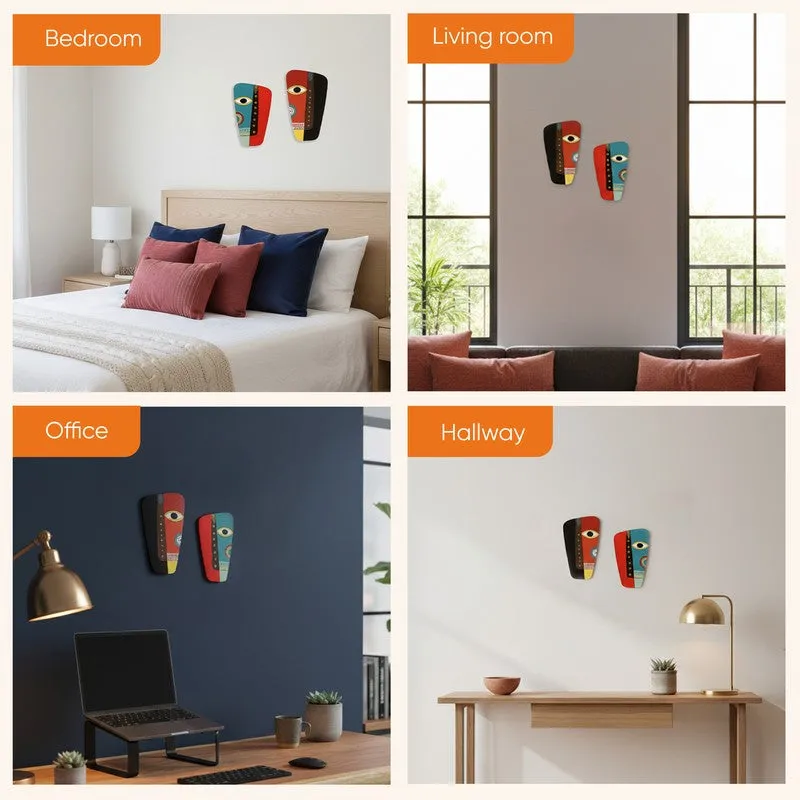 Bhupinder Mask Wooden Wall Accent - Set of Two media 10