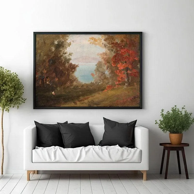 Woodland Way Canvas Wall Painting - Black Frame media 3