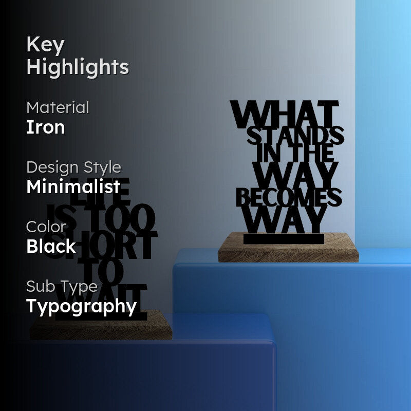 Short Life Big Moves Typography Showpiece - Set Of Two media 2