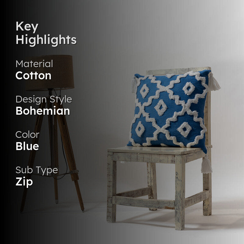 Medina Grid Tufted Cushion Cover media 2