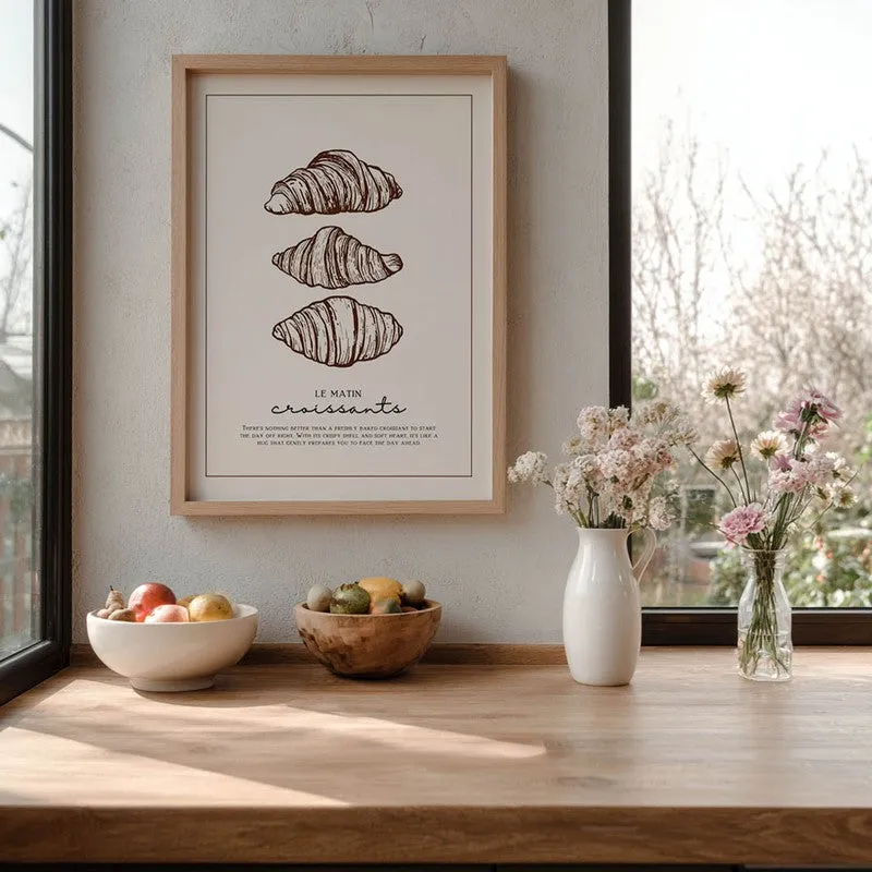 CroissantMorphosis Archival Canvas Wall Art - Brown media 6