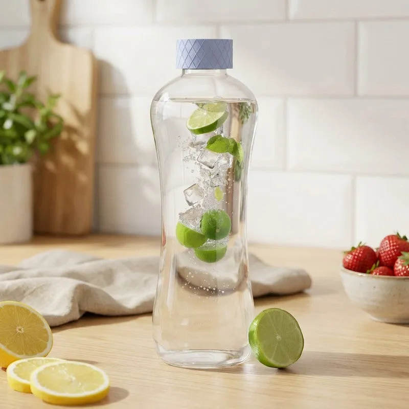 Rioware Active Pour Water Bottle (Blue & Transparent) -1000 mL media 1