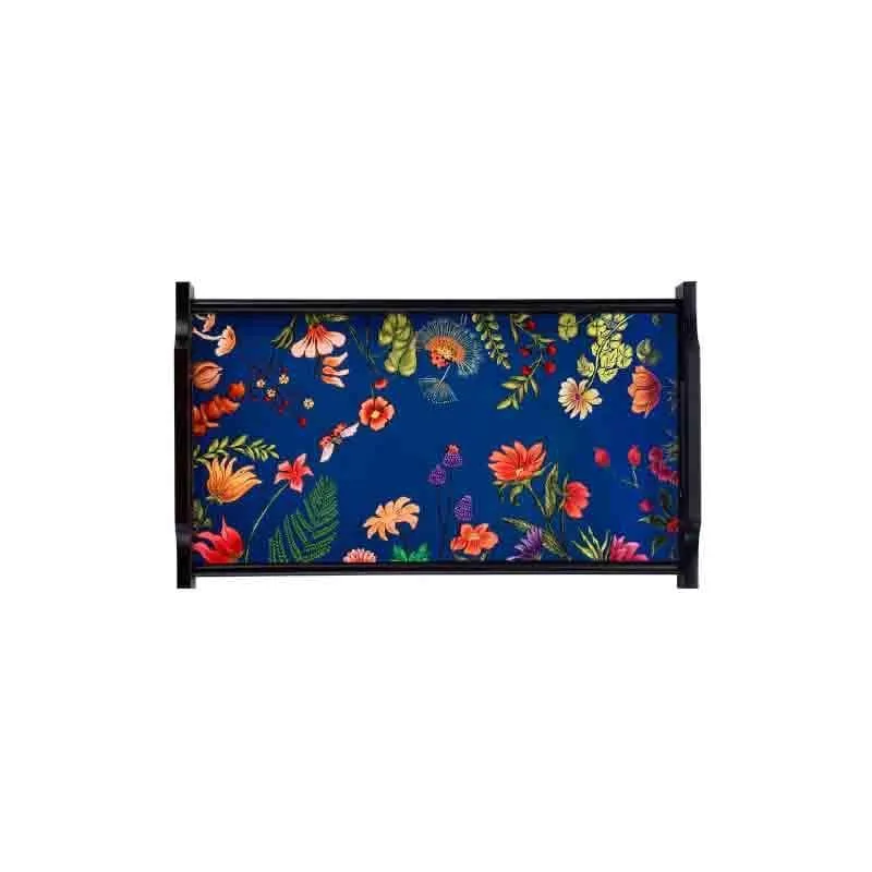 Floral Bliss Blue Wooden Trays media 4