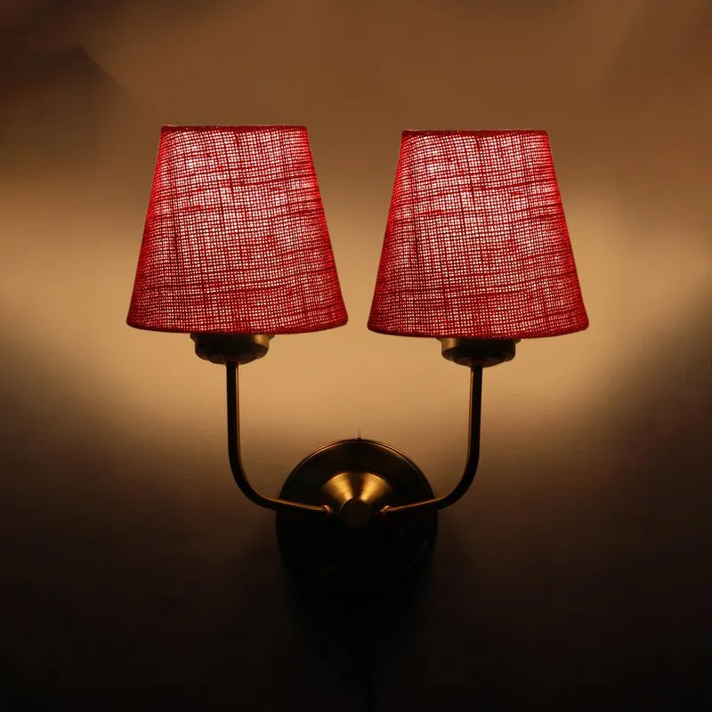 Lumoire Duo Cone Metal Wall Lamp - Maroon media 7