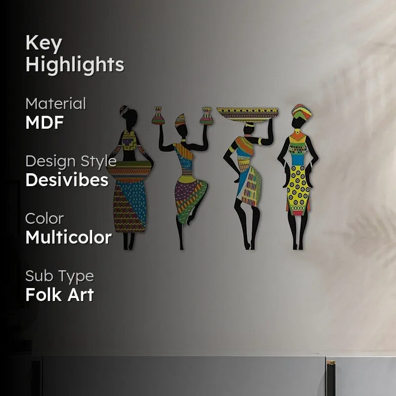 Tribal Twisto MDF Wall Accent - Set Of Four media 2