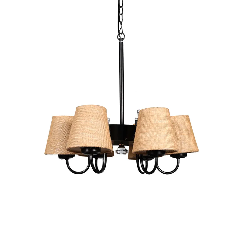 Viya Conical Jute Shade Ceiling Lamp - Beige media 4