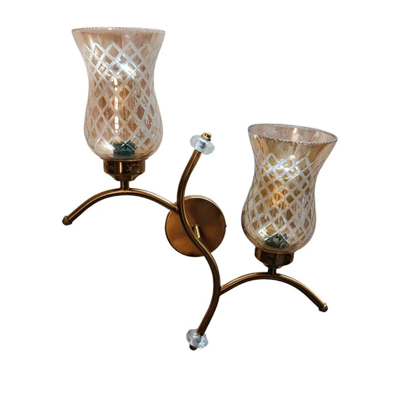 Tintara Glow Twin Glass Wall Lamp - Gold media 4