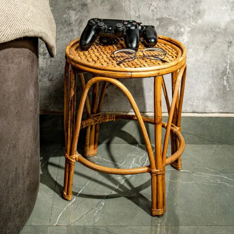 Endymoin Rattan Accent Table media 3