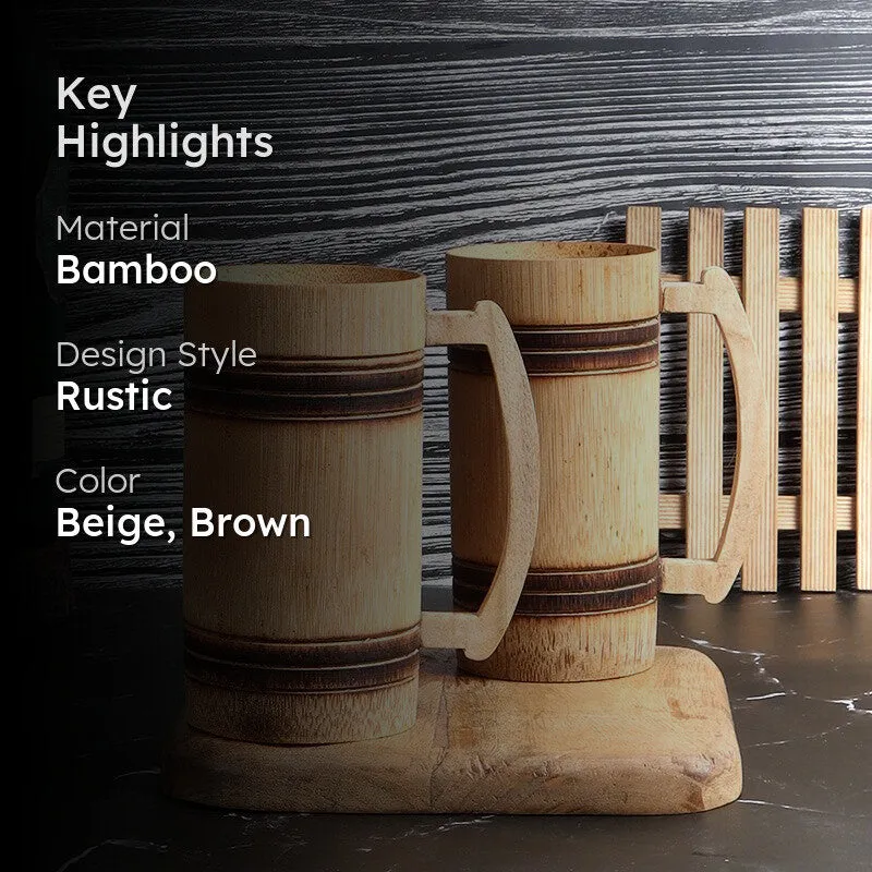 Eco Sip Bamboo Beer Mugs (350 mL) - Set of Two - 2