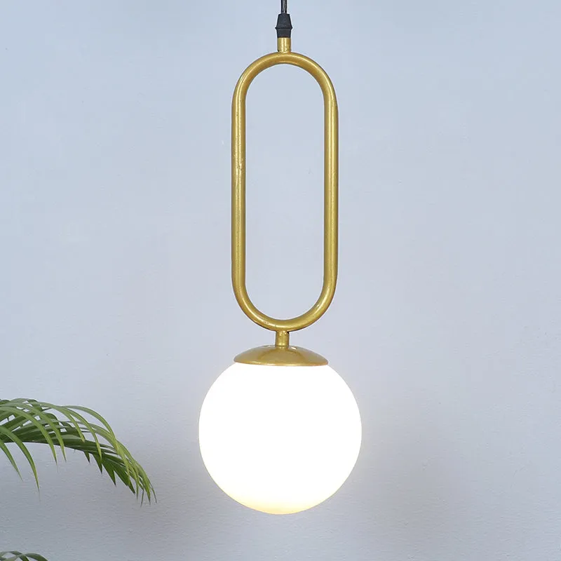 Pearl Drop Moon Iron Ceiling Lamp media 3