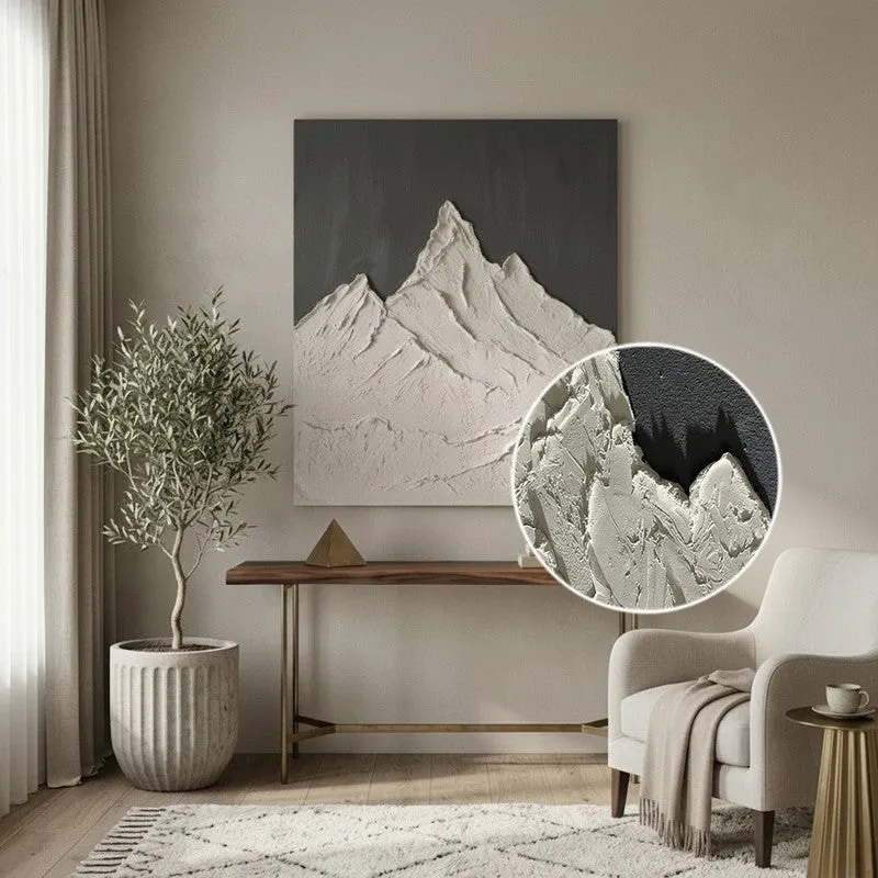 Alpine Relief Handmade Canvas Wall Painting media 4