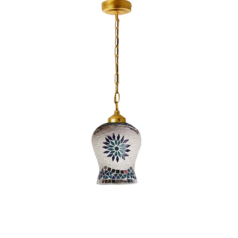 Mosaic Sky Metal & Glass Ceiling Lamp media 4