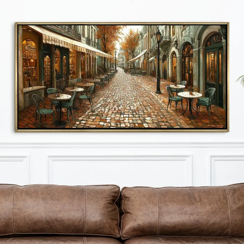 Parisian Passage Canvas Wall Painting With Frame media 4