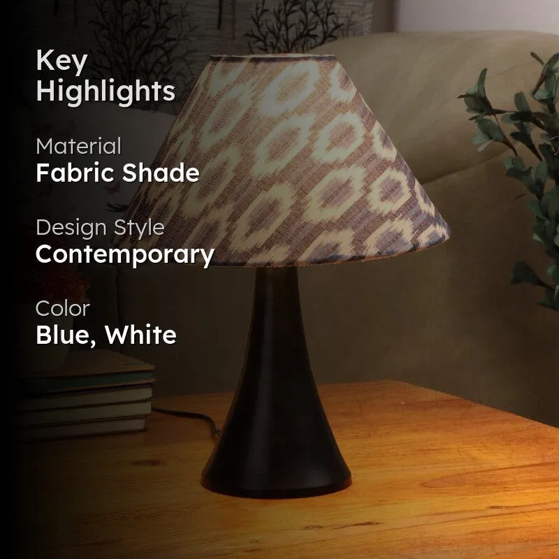Lois Bowie Fabric Table Lamp - Blue,White media 2
