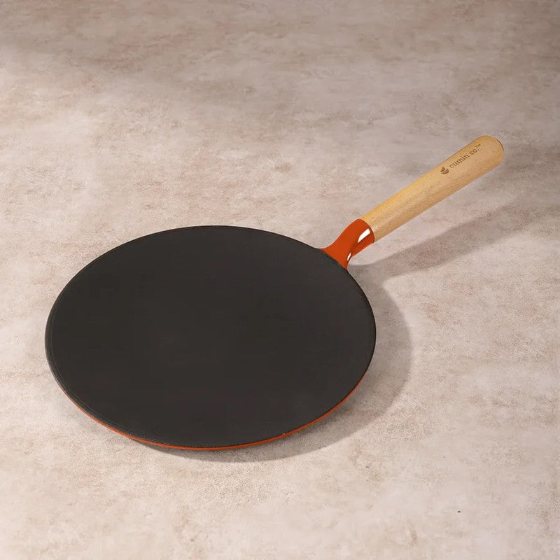 Cumin Co Enamel Cast Iron Roti Tawa - Rust media 6