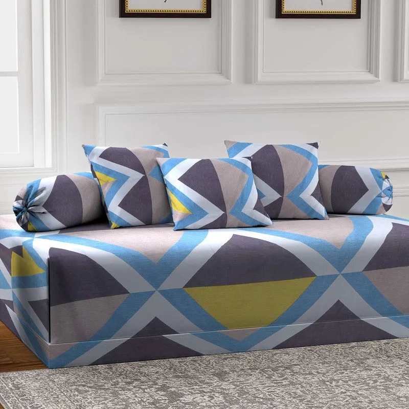 Structo Printed Diwan Set - Six Piece Set media 3