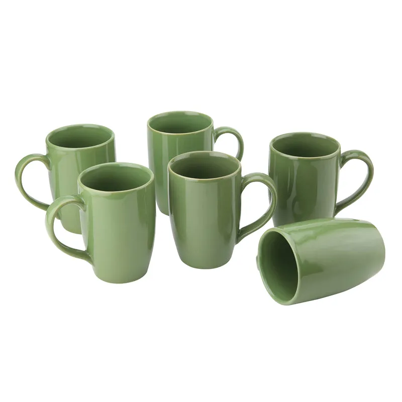 Kopi Ceramic Coffee Mug (Green/350 mL Each) - Set Of Six media 4