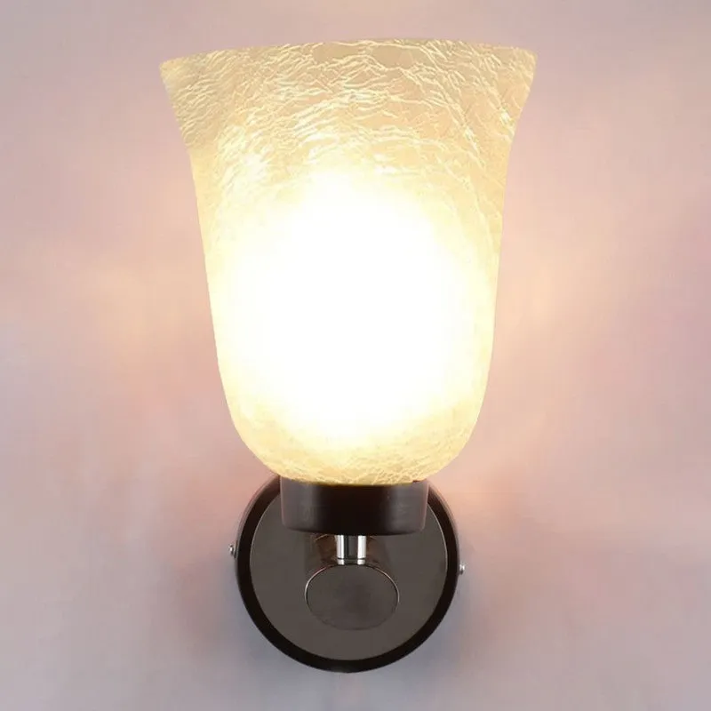 Crystal Bloom Wooden Glass Wall Lamp media 5