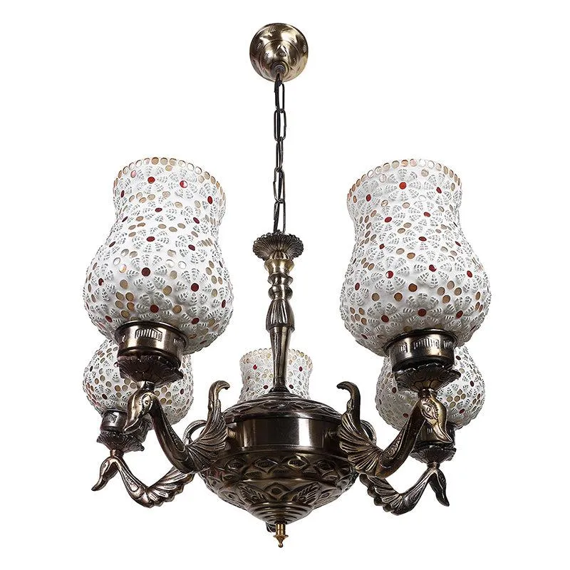 Dinara Mosaic Mayoora Mosaic Golden Antique Ceiling Lamp media 4