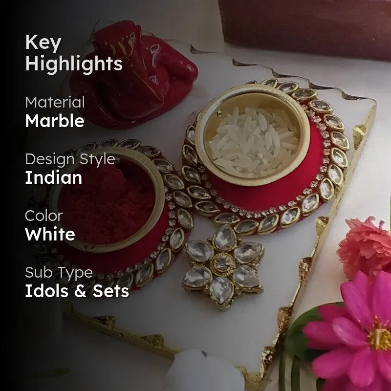 Ganapathi Marble Showpiece Gift Box media 2