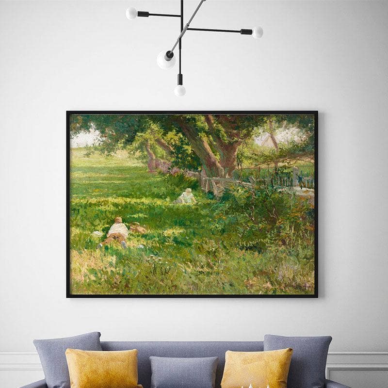 Springtime Canvas Painting - Black Frame