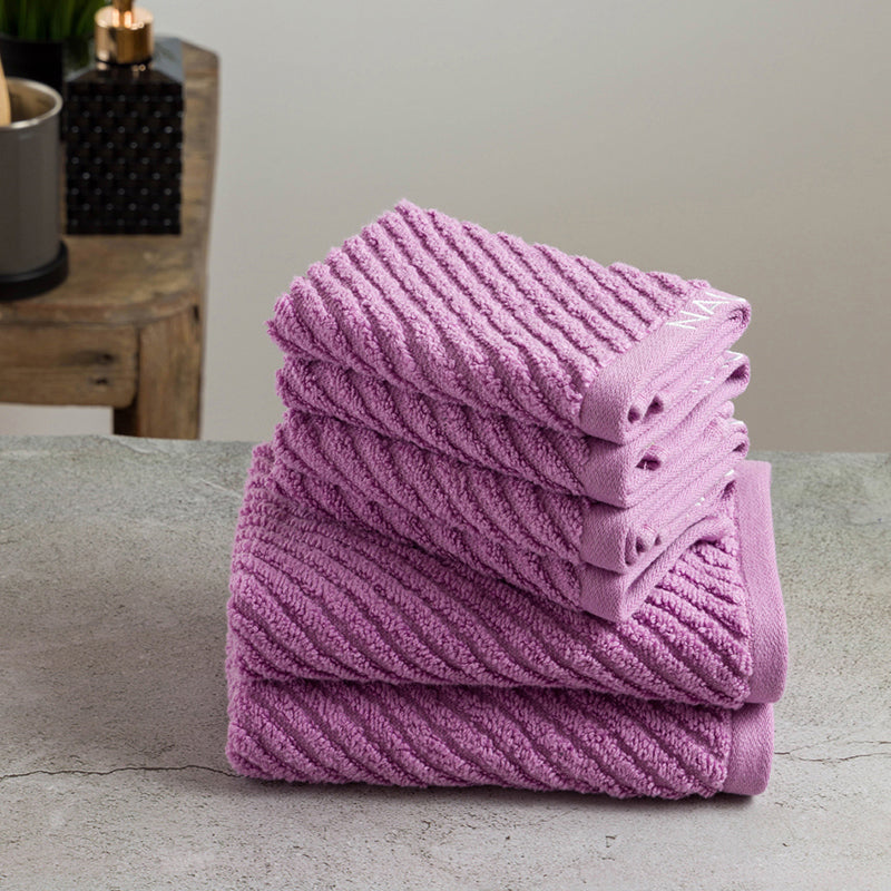 Nautica Riviera Soft Cotton Towel Set (Lilac) - Set Of Six media 4