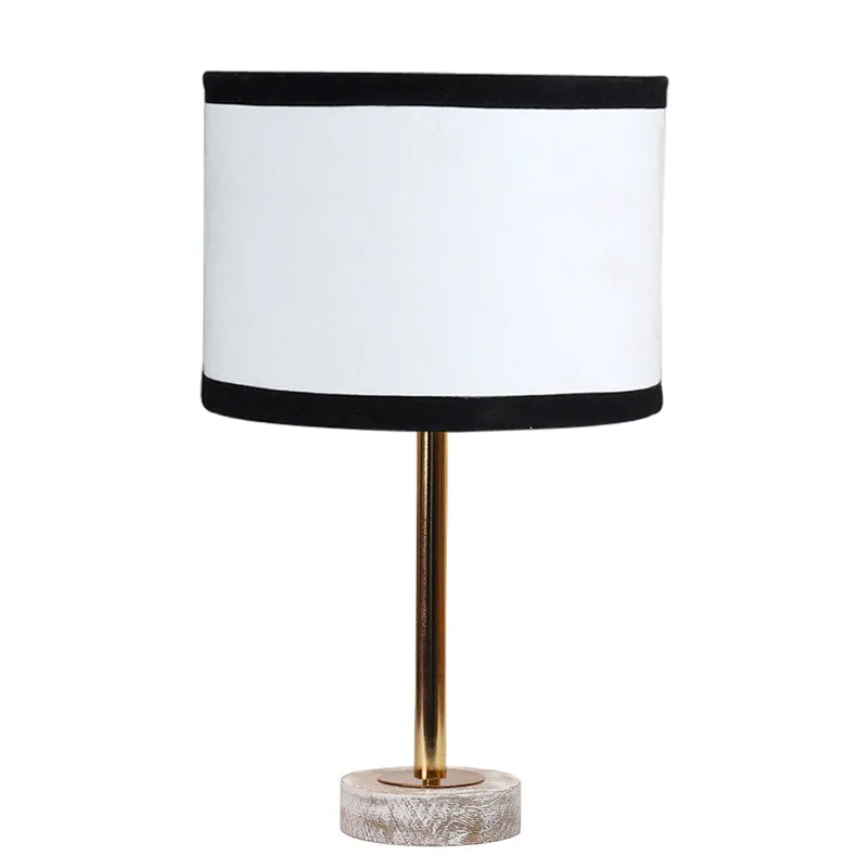 Cotin I Stripe Rodin Wooden Table Lamp - White,Gold media 4