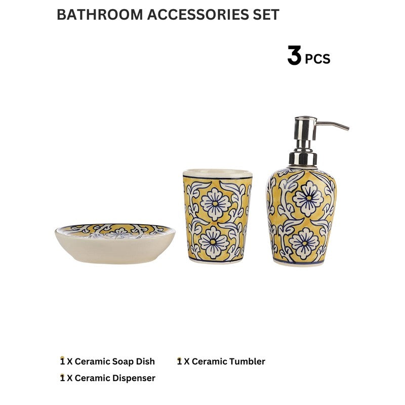 Elegant Ceramic 3 Piece Bathroom Accessory Set - Three Piece Set media 4