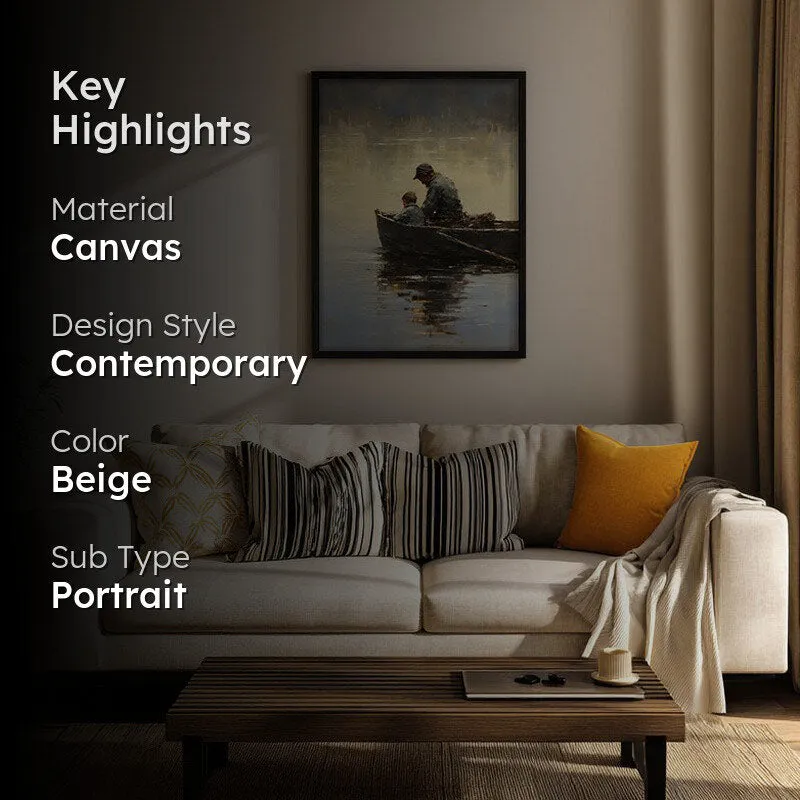 Father & Son Archival Canvas Wall Art - Black Frame media 2