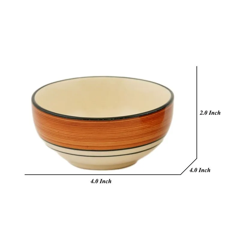 Savora Ceramic Snack Bowls (Brown, 200 mL Each) - Set Of Four media 5