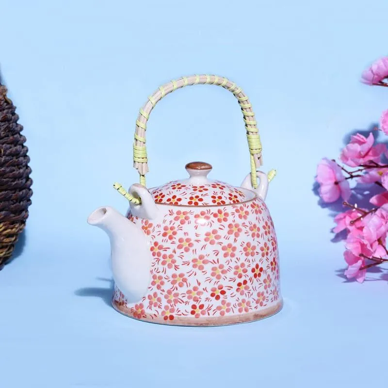 Ibis Floral Teapot - Peach media 3