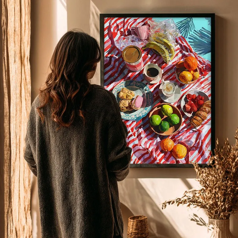 Berry Brunchscape Canvas Wall Painting - Black Frame media 4