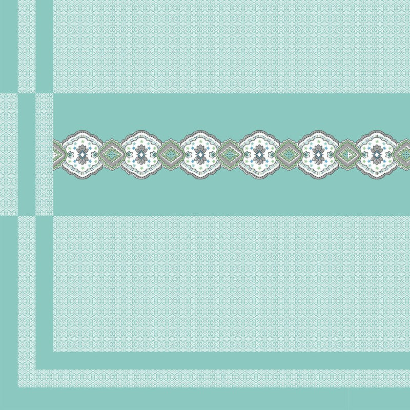 OpulentRest Cotton Bedsheet (Teal) - 180 TC media 6