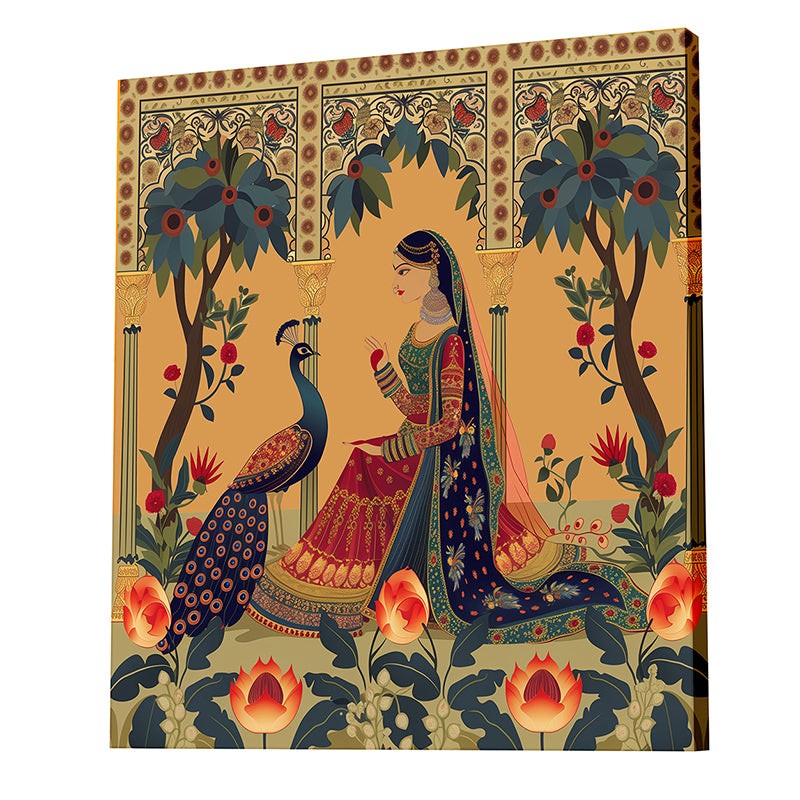 Princess & Peacock Canvas Wall Art media 3