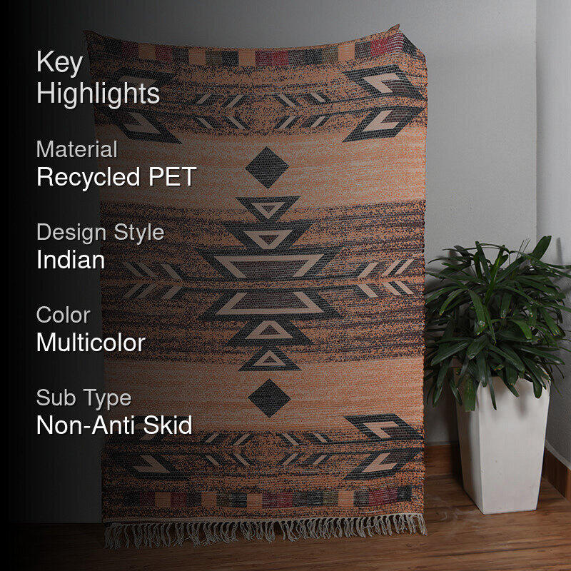 Nahum Ethnic Recycled PET Dhurries media 2
