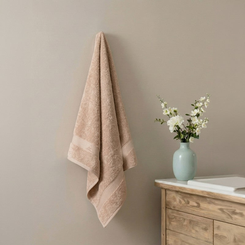 Monte Carlo Soft Hush Pure Cotton Bath Towel - Beige - 75 x 150 cms