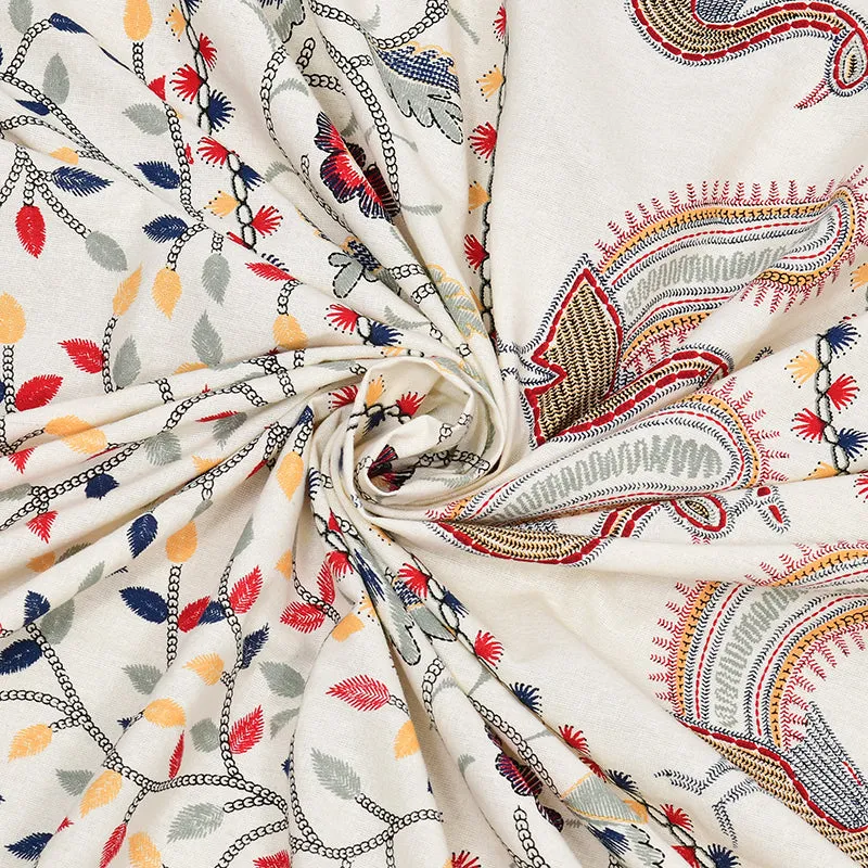 Aanchal Ethnic Cotton Bedsheet (Pale Yellow) - 180 TC media 6