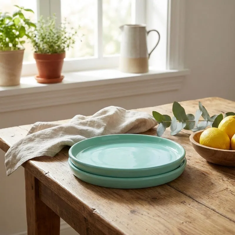 Ceramic Quarter Plate (Sage Green) - Set Of Two media 3
