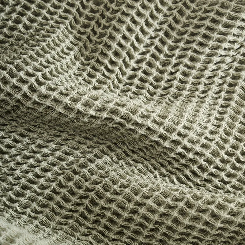 Fibrance Cotton Throw - Sage Green - 5
