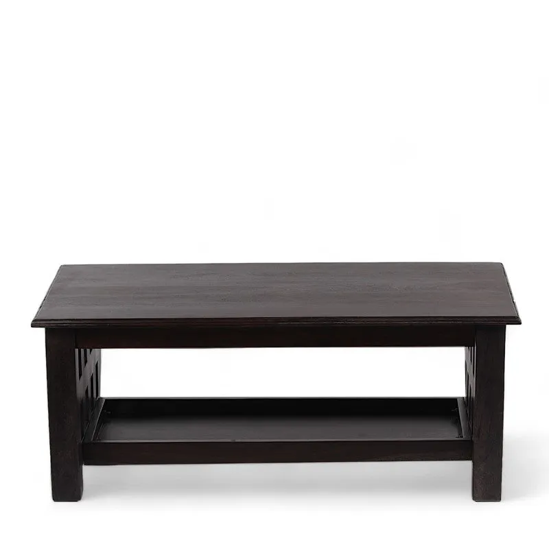 Brenox Sheesham Wooden Center Table - Black media 4
